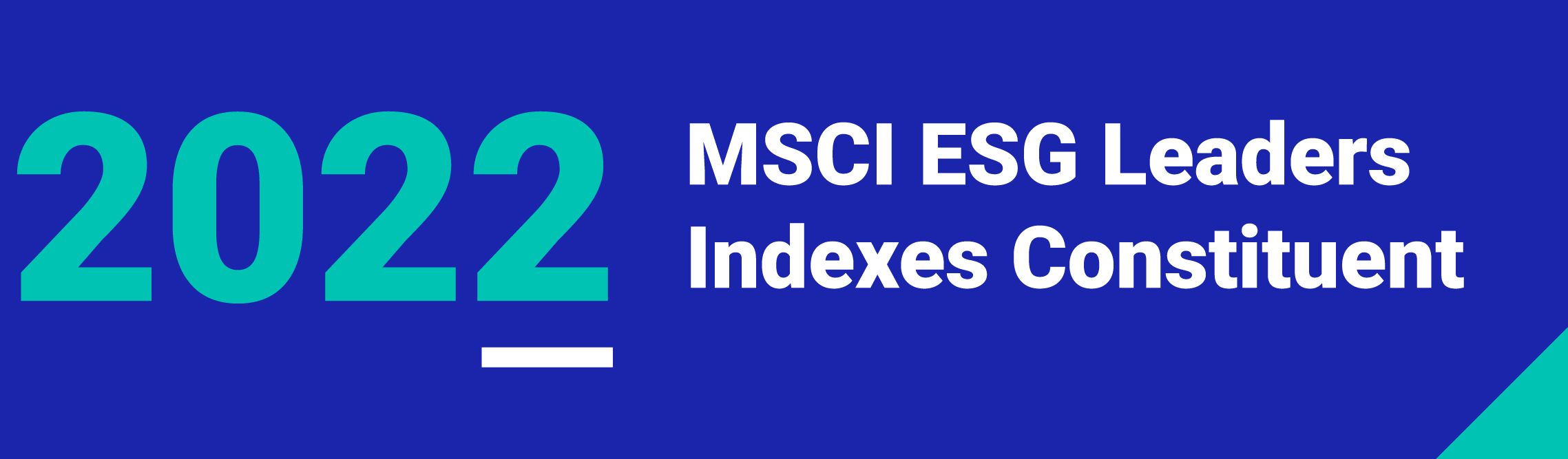 MSCI ESG Leaders Indexes Constituent 2022 ロゴ